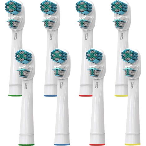 Têtes de rechange pour brosse à dents Dual Clean, têtes de brosse à dents génériques compatibles avec brosse à dents électrique, 8 pièces (1/5)