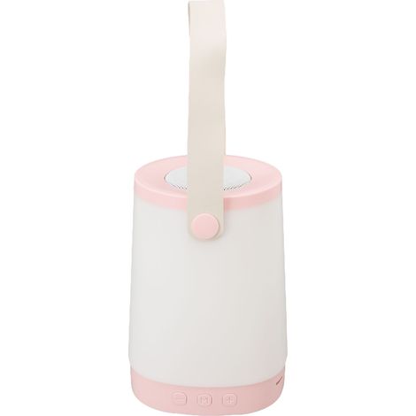 Bluetooth-Lautsprecher mit Laterne, HiFi-Funktion, wiederaufladbar, Radiofunktion, kabelloser Outdoor-Lautsprecher mit LED-Umgebungslicht und Tragegriff, Pink (1/5)