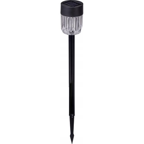 Solar-Gartenleuchte, LED, warmweiß, schwarz, 39 cm, 1 Stück.