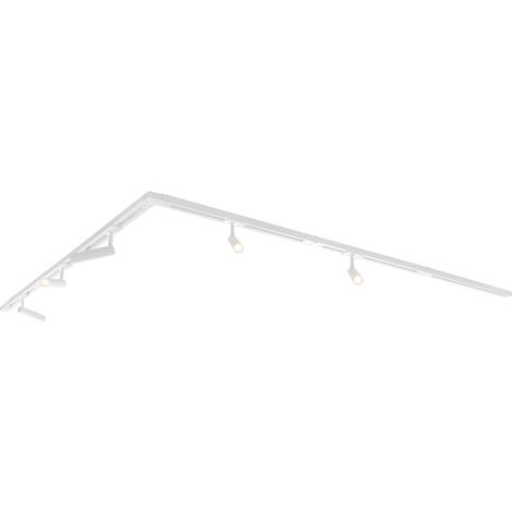 QAZQA Modern Track Lighting System with 5 Spotlights White