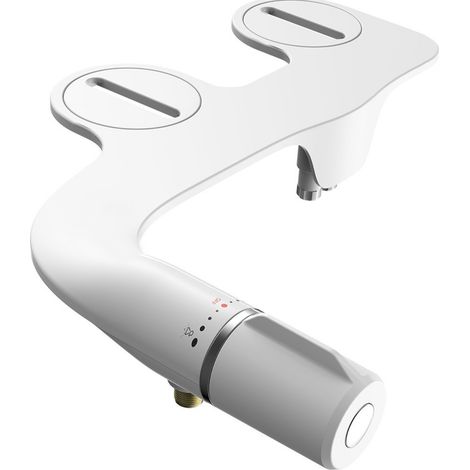 Pulvérisateur de bidet ultra-mince avec deux buses, pas besoin d'électricité, pression d'eau réglable, accessoire de bidet à eau froide, (1/5)