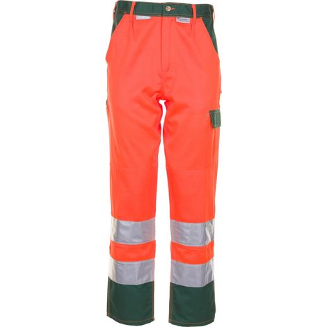 Pantalon bicolore Warnschutz orange/vert Taille 50 (1/4)