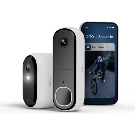 Cámara de vigilancia - Arlo - Essential 3 1 cámara 2K + 1 timbre de video HD - Exterior (1/5)