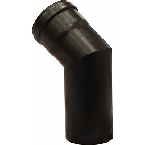 GOMITO TUBO STUFA PELLET 45° Ø 8CM NERO (1/2)