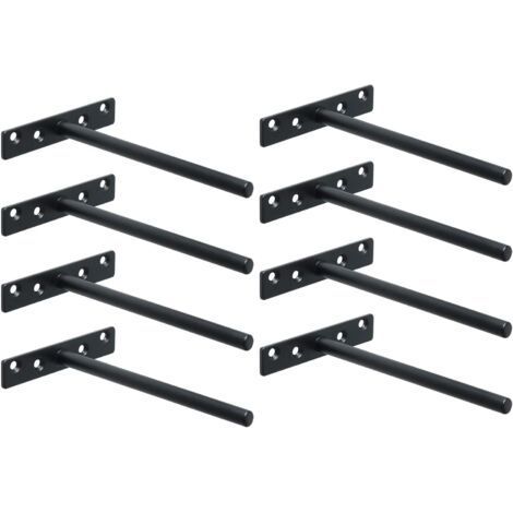 Invisible Floating Wall Bracket for Wall Shelf, Heavy Load, Length 150mm, 4pcs, Black (1/5)