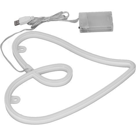 Cœur Lumière Néon Double Alimentation Rétro IP45 Étanche Lampe LED Rose Décoration Salon Saint-Valentin Fête Bar (1/5)