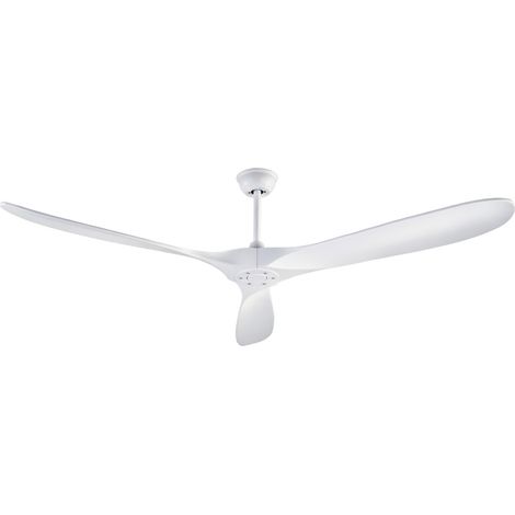 Deckenventilator 182,3 cm aus Metall und Holz, weiß, 6 Stufen, für große Räume – MEUBLIV (1/5)
