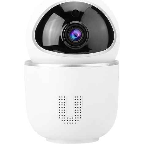 Mini caméra de sécurité IP WiFi IR sans fil PTZ 1080P HD avec lecteur de carte mémoire, blanche (prise AU) (1/5)