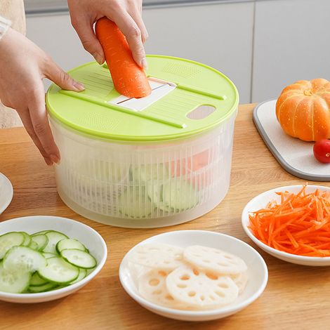 Essoreuse à salade multifonctionnelle, efficace, sûre et durable, pour fruits et laitue (1/5)
