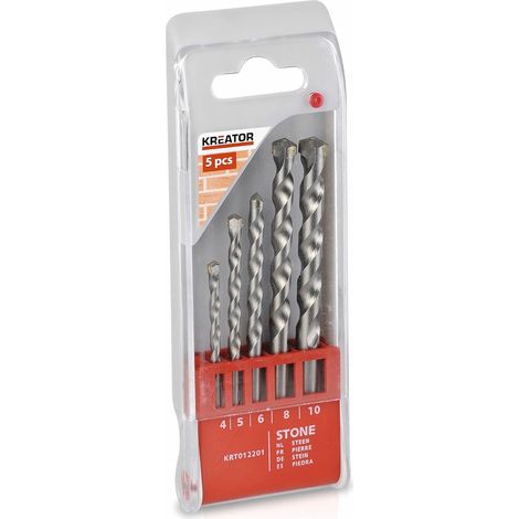 Juego de 5 brocas para hormigón Kreator Juego de 5 brocas para hormigón
