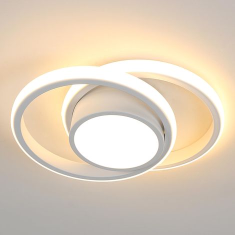 Plafonnier LED, Rond Lampe de plafond 32W, Moderne Luminaire Plafonnier pour Couloir Coucher Salle de Bains Cuisine Salon, Blanc Chaud (1/5)