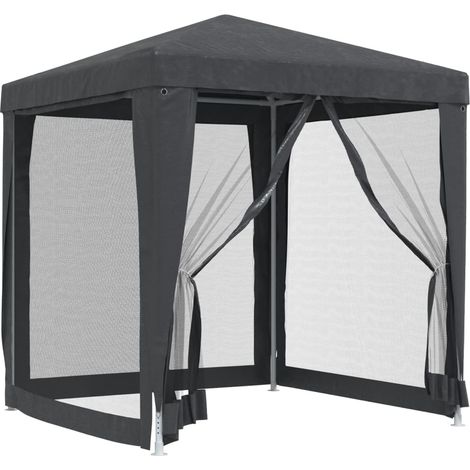 Maison Exclusive - Partyzelt mit 4 Mesh-Seitenwänden Anthrazit 2x