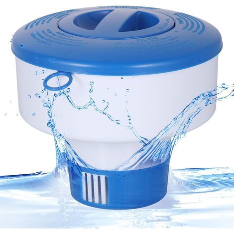 Diffuseur Chlore Piscine, 8'' Flotteur Piscine pour Gros Galets et Granules, Flotteur Chlore Piscine, Diffuseur Piscine Chlore Flottant pour Spa et Hot Tub (1/5)