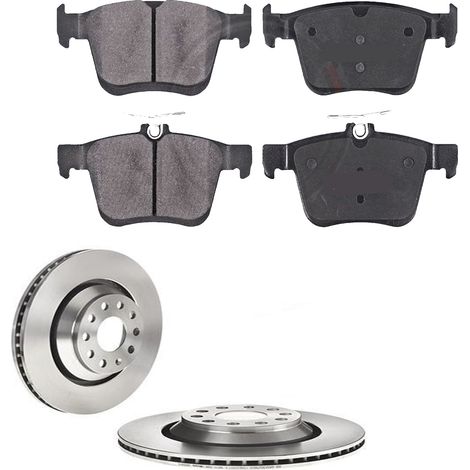 KIT FRENI POSTERIORI compatibile con SKODA OCTAVIA IV (NX3) - DISCHI + PASTIGLIE OEM: P 85 184 , P 85 189 / 17729 , 18117 , 18589 /SOSTITUZIONE DIRETTA/BASSA POLVERE/SILENZIOSO (1/5)