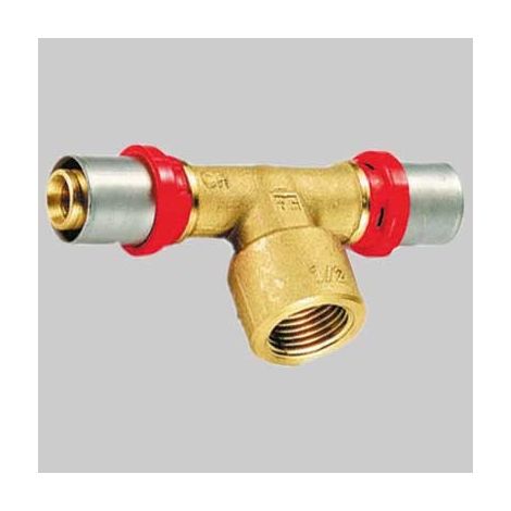 RACCORDO A TEE FEMMINA A PRESSARE TIEMME - 40 x 1" x 40