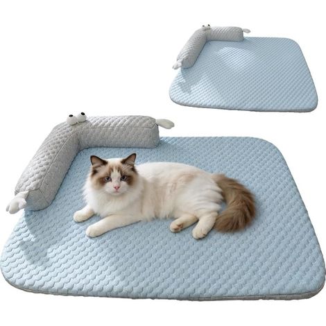 Tapis rafraîchissant pour chien et chat, auto-refroidissant（65 × 50 cm）, couverture rafraîchissante, pour l'été, lavable, pour chien, latte rafraîchissante (1/5)