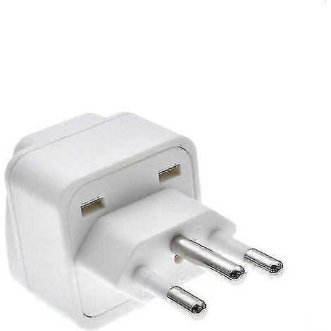Universeller 3-poliger Steckeradapter für Brasilien (EU, Euro, AU, US, UK nach Brasilien), Reiseadapter, Netzkabel, Ladegerät, Netzstecker - yu (weiß) (1/5)