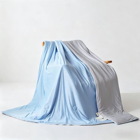 Couverture rafraîchissante 150 x 200 cm - Couette d'été rafraîchissante - Couverture auto-rafraîchissante - Couette d'été - Couverture d'été - Lavable - pour lit, canapé et partout - Gris foncé - Gris (1/5)