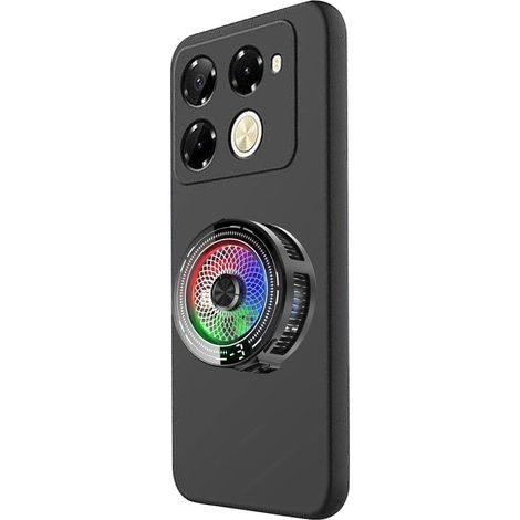 Ventilator für Telefon, 3 Stufen Temperaturregelung, Clip, 3 Stufen Temperaturregelung, kabelloser Telefonkühler mit Bildschirm, für Männer und Frauen, Outdoor, Zuhause, Smartphone (1/5)