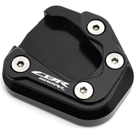 (Béquille latérale noire) Compatible avec HONDA CBR600RR CBR 600RR 2007-2022 2021 - Bouchon de valve CNC et plaque de support d'extension de béquille latérale maxpower (1/4)