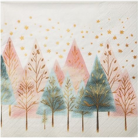Eglo Servietten Landschaft & Bäume bunt 16,5 x 16,5 cm - 20er Pack Servietten (1/3)