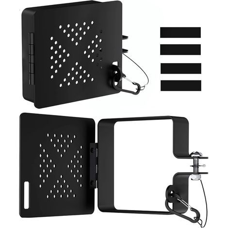 Lot de 2 couvercles de rangement verrouillables en métal pour tuyau d'égout de véhicule récréatif, capuchons d'extrémité sécurisés pour cadre carré de 10,2 x 10,2 cm, ventilation durable pour (1/4)