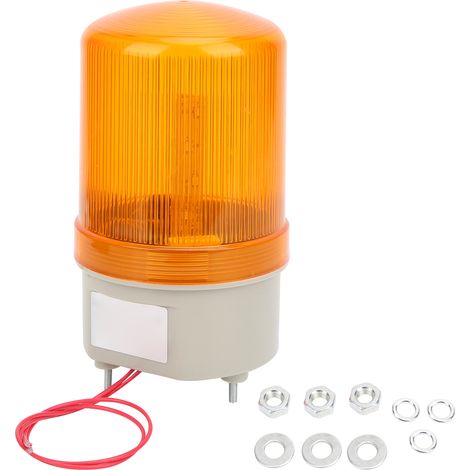 BEM-1101 Voyant LED rotatif clignotant jaune 24V DC, lumière de signalisation industrielle tournante pour machine