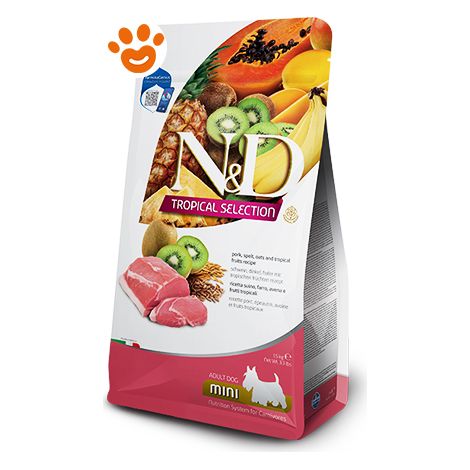 Farmina Dog N&D Tropical Adult Mini Maiale  - Farmina Dog N&D Tropical Adult Mini Maiale - Sacco Da 5 Kg