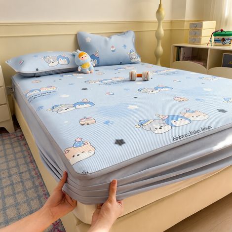 Protège-matelas rafraîchissant d'été avec 2 taies d'oreiller drap-housse 200x220 cm 2 kg 200cm 220cm réf 7550 2 kg – Livraison gratuite