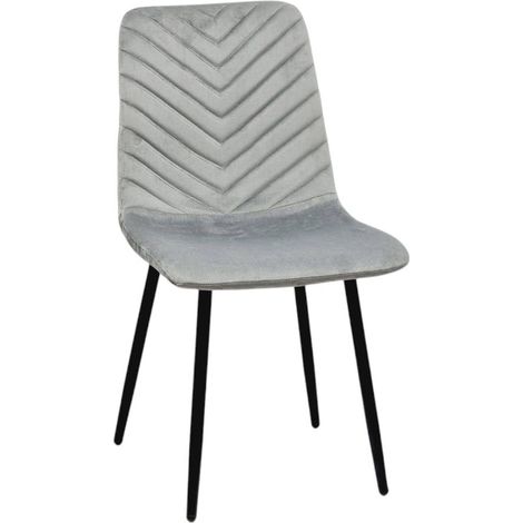 Arrow Grey Velvet Indoor Stuhl (1/5)