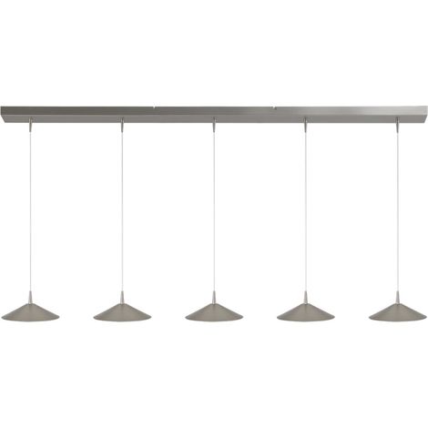 Lampe suspendue à 5 lumières Ceppo nickel Ø 22cm - 2151-37-37-160-5-22 (1/3)