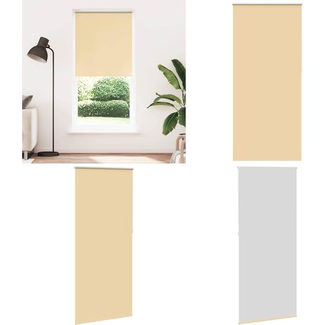 Store enrouleur occultant 84,4 x 230 cm, largeur du tissu 80 cm, beige - Rideau occultant - Rideau anti-lumière (1/5)