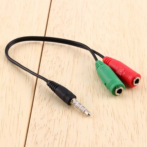 Adaptateur Audio Jack 3,5mm Double Prise pour Casque et Haut-parleurs (1/5)