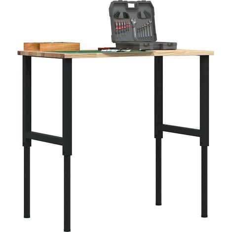 Werkbank 100x60x(71,5-98) cm Massivholz Eiche