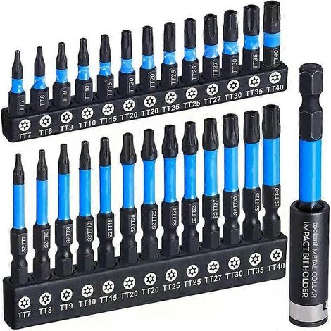 10/20-teiliges Set mit Torx-Schlagbohrern, Sechskantschaft, magnetischem Schraubendreher, Schraubendreherbits und Schraubenschlüssel (S2-Serie) für elektrische Bohrmaschinen (1/4)
