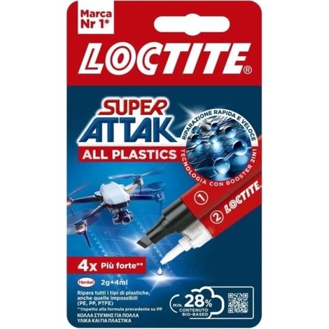sistema adesivo loctite "super attak plastica" 2g