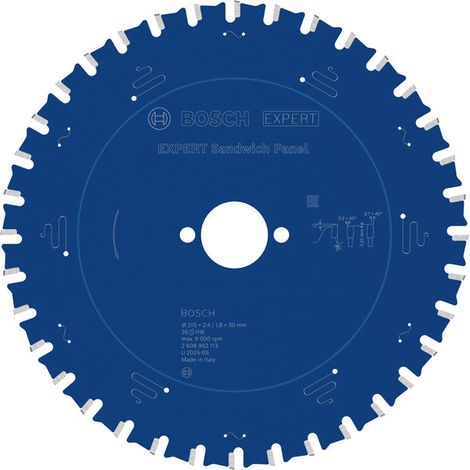 Bosch EXPERT Sandwich Panel Circular Saw Blade 210 x2.4/1.8 x30mm T36 2608902113 (1/4)