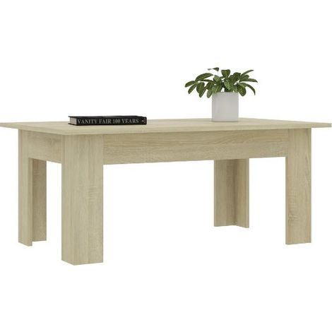 Table basse rectangulaire chêne clair Evi (1/5)