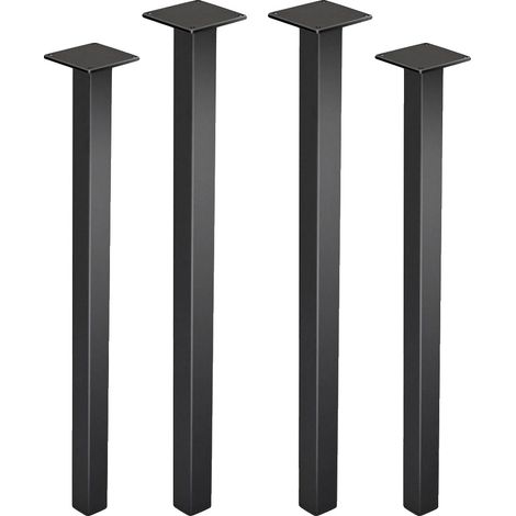 Pata de mesa, construcción robusta, diseño versátil, color negro. (1/2)