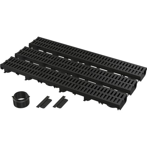 Kit di drenaggio professionale per garage DN110 con griglia resistente ai raggi UV (1/2)