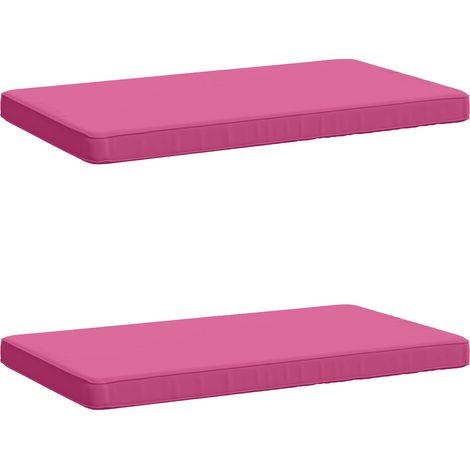 2pcs Coussins de banc, Coussins d'extérieur 100 % polyester Rose (1/5)
