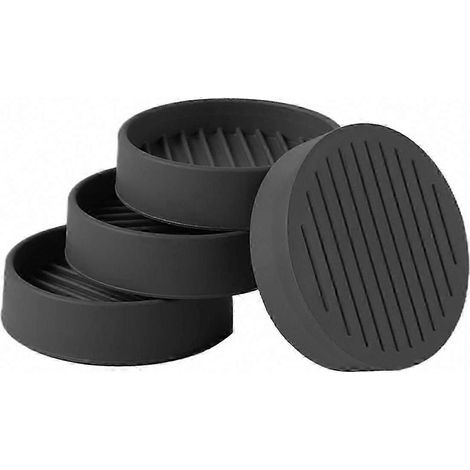 Lot 4 patins caoutchouc anti-dérapants - Protège-plancher - Pour roulettes/meubles (1/5)