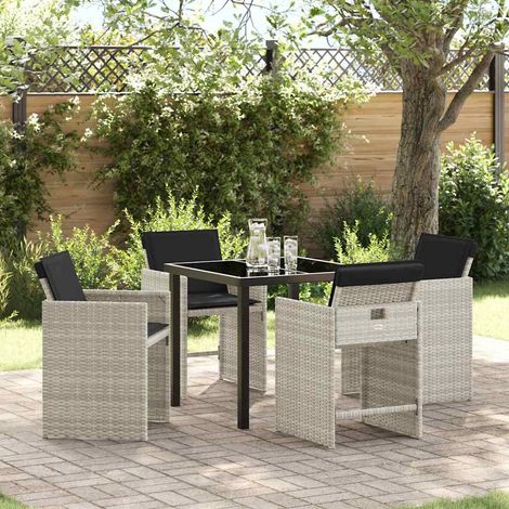 Ensemble de salle à manger pour jardin 5 pcs-Salon de jardin Gris clair 267493 (1/5)