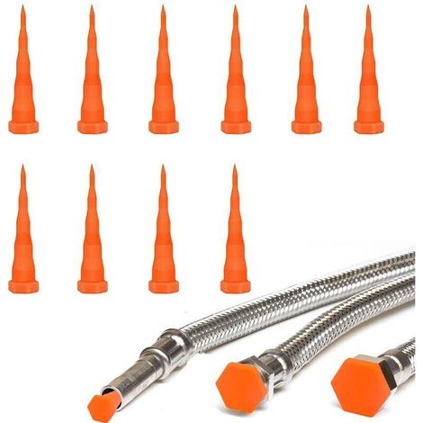 Lot de 10 bouchons de service d'huile hydraulique, 55 mm, pour tuyaux d'huile hydraulique, bouchons en caoutchouc universels, pour tuyau et protection contre les fuites de tuyau (10, petit) (1/5)