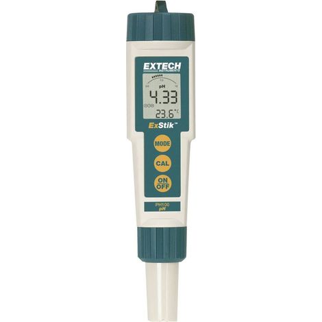 Misuratore pH Extech PH100 pH 0 - 14 pH Calibrato di fabbrica senza certificato (1/4)