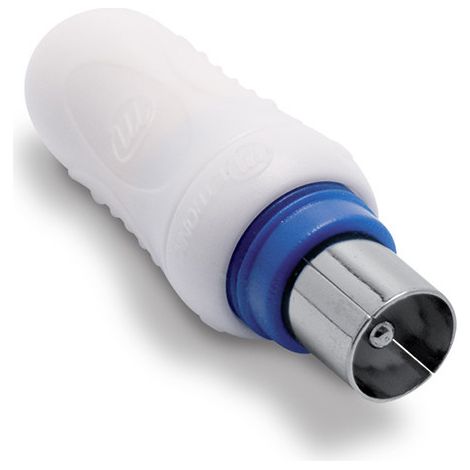 Fiche TV blindée 9,52 mm à visser mâle - blanc (1/3)