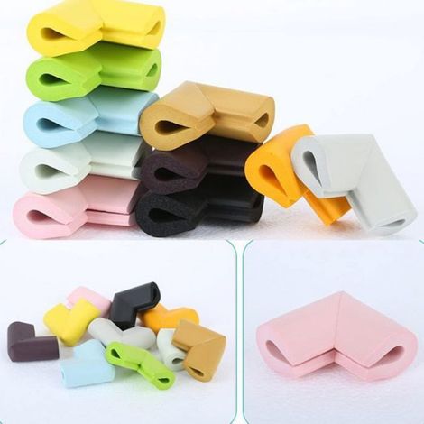 Protections D'angle - En Caoutchouc Souple - Pour Meubles En Verre Et Plans Lisses - Lot De 4 (1/4)