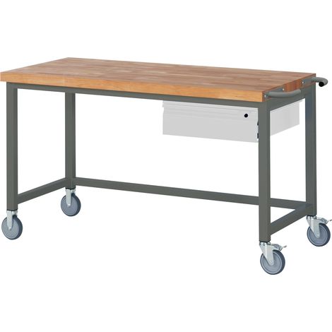 STIER Fahrbare Werkbank Premium mit 1 Schublade BxTxH 1500x700x880 mm (1/5)