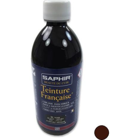 TEINTURE FRANCAISE Cuir Liquide Saphir, 500 ml (bases spéciales) HAVANE MOYEN