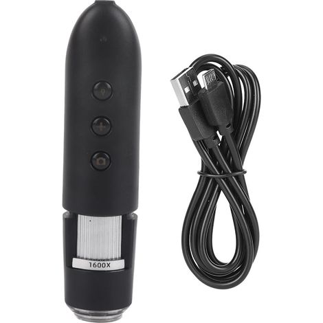 Microscope numérique USB WIFI W031600X, équipement électronique mat écologique, observation environnementale haute définition (1/5)